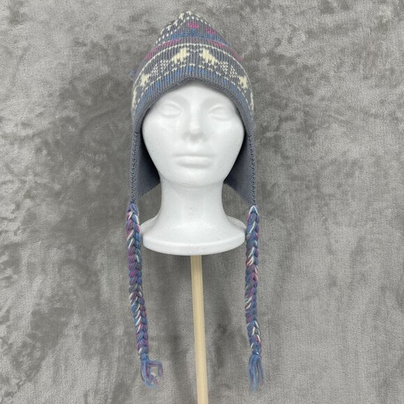 Stowe Woolens Vintage Women's Wool Knit Beanie Ski Winter Ducks Hearts USA Made - Picture 3 of 11